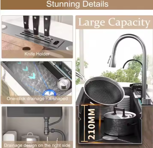 Multifunctional Waterfall Kitchen Sink factory